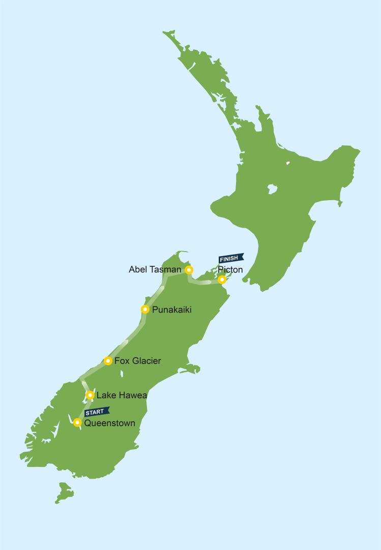 Flying Kiwi's 5 Day Wild West Coast New Zealand Tour