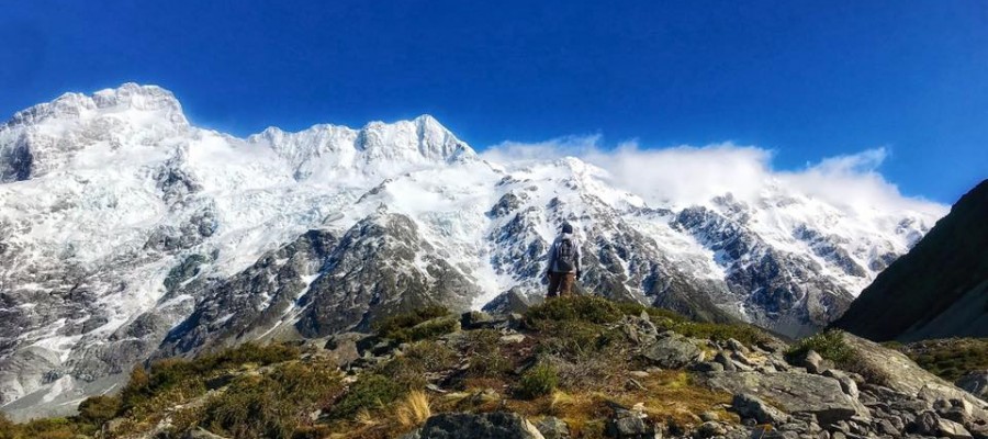 Exploring Aoraki / Mount Cook. Photo taken by: Minnie Chen (Flying Kiwi Traveller)
