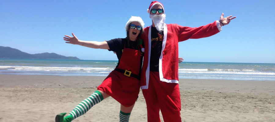 Christmas time in New Zealand. Sun, sand, sea and good times!