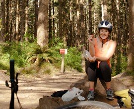 Cycling Whakarewarewa forest